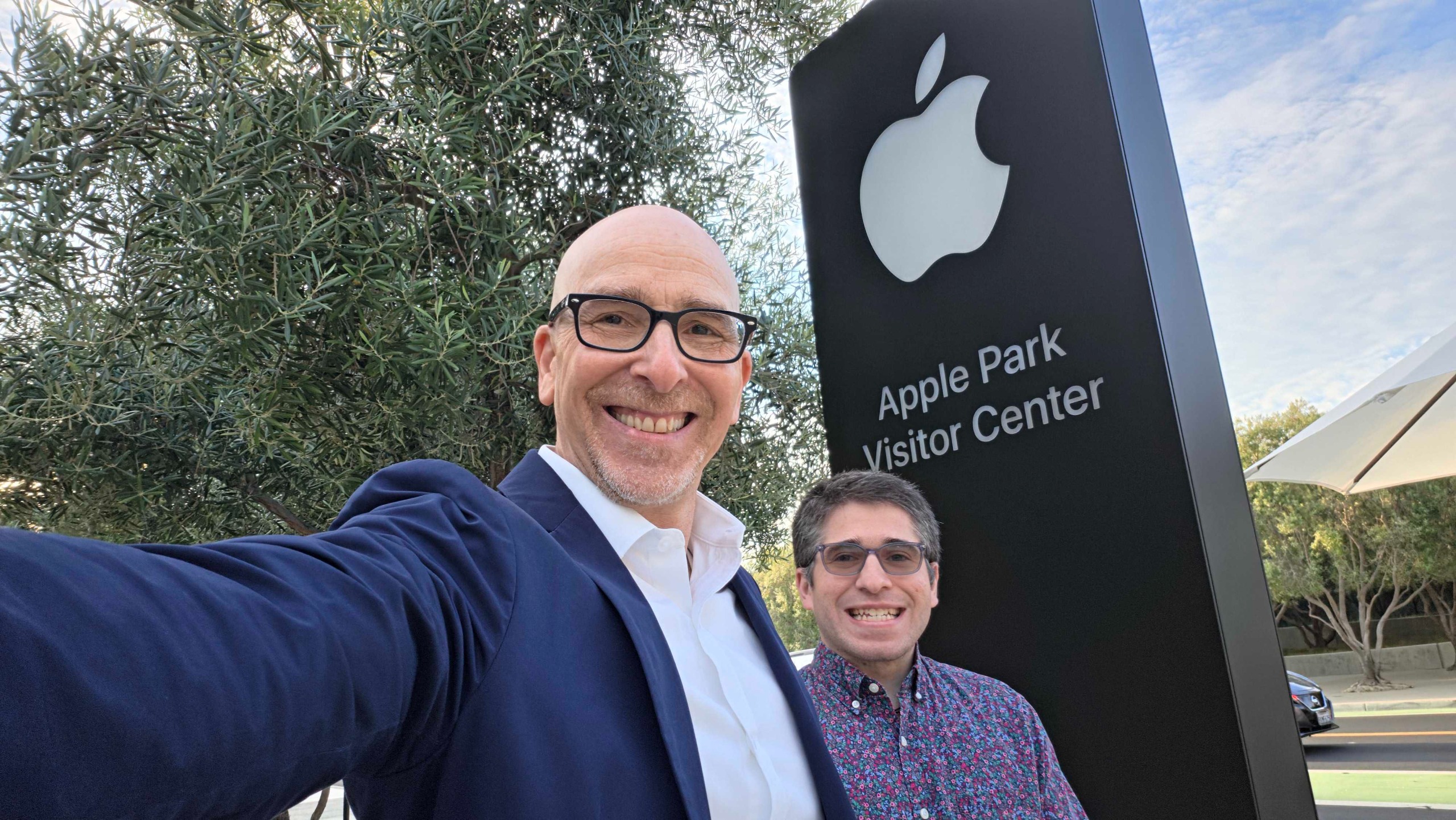 Lance Ulanoff and Jacob Krol at Apple Park