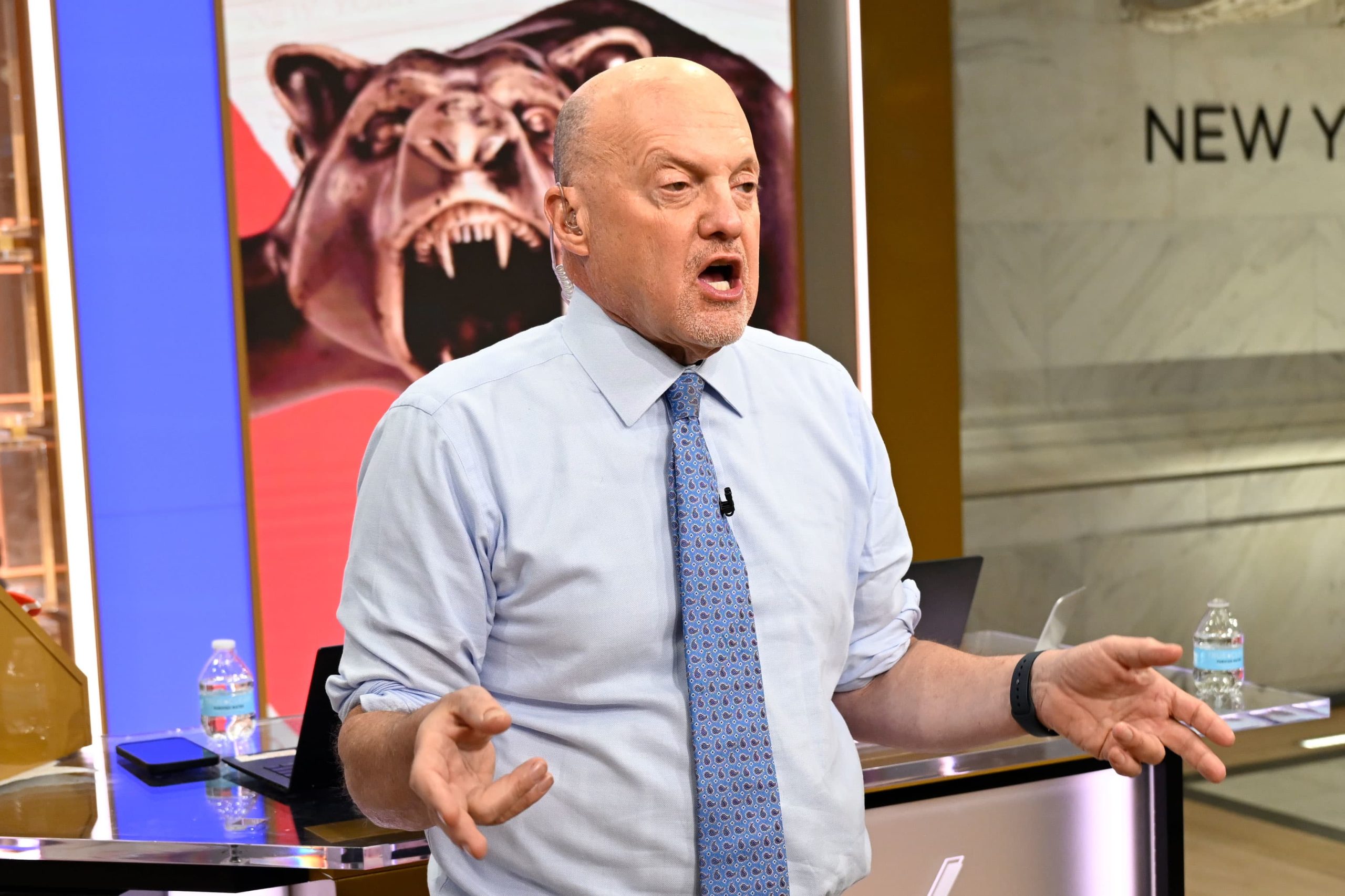 Stocks are hitting records despite surging yields. Cramer explains why